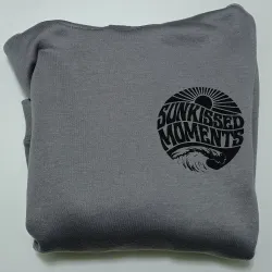 Sudadera con Capucha Unisex Gris Jaspeado "Sunkissed Moments"