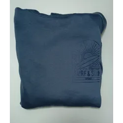 Sudadera con Capucha Azul Petróleo "Surf & Sun"
