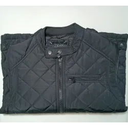 Chaqueta Acolchada Zibel Negra para Hombre - Estilo Biker Ligero