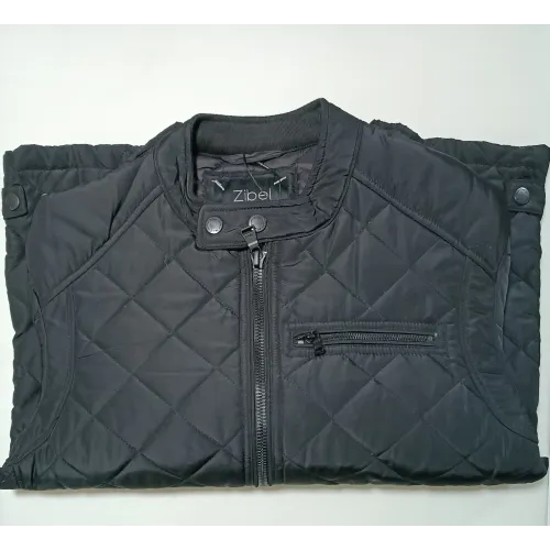 Chaqueta Acolchada Zibel Negra para Hombre - Estilo Biker Ligero