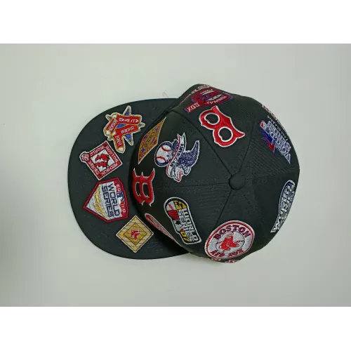 Gorra New Era 59FIFTY Boston Red Sox Multi-Parche Negra Fitted Talla 7 3/8
